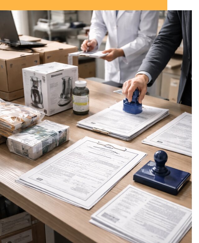 Сертификация импортных товаров от 12150 с таможенным сопровождением